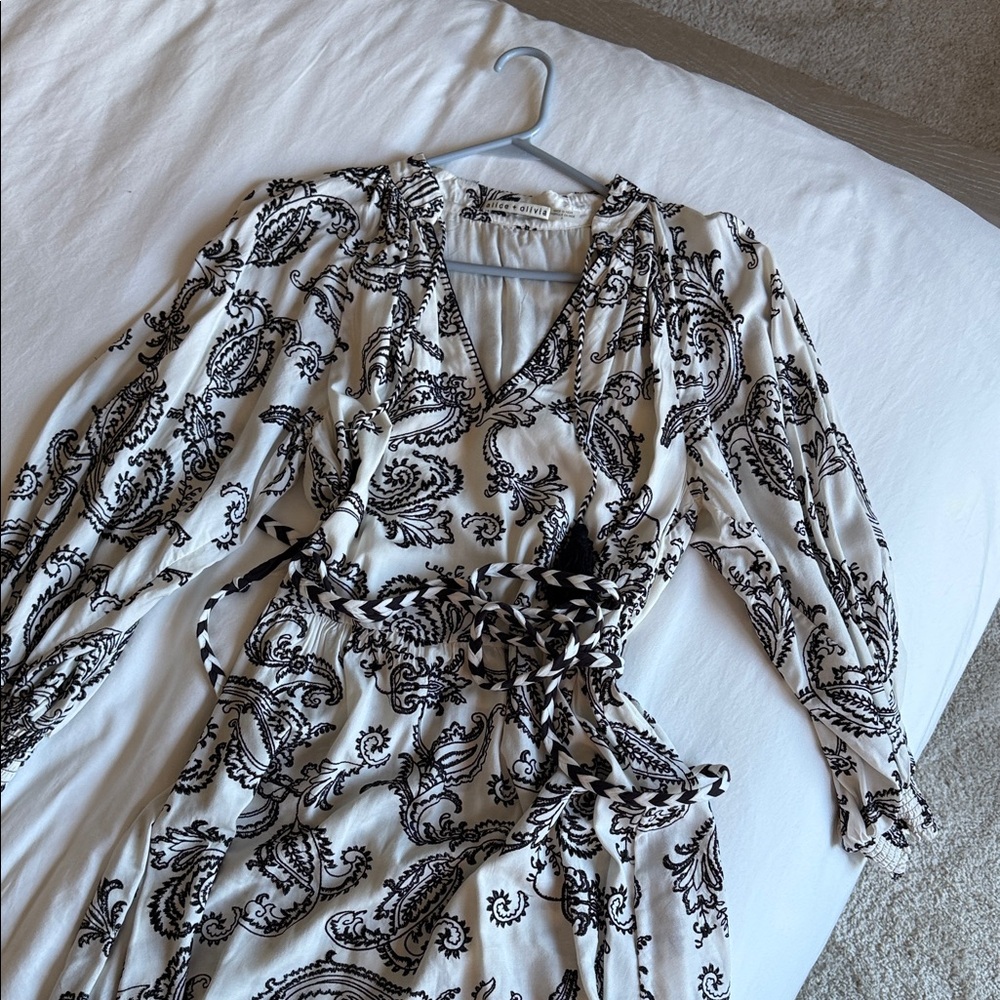 Alice + Olivia Monochrome Floral Dress